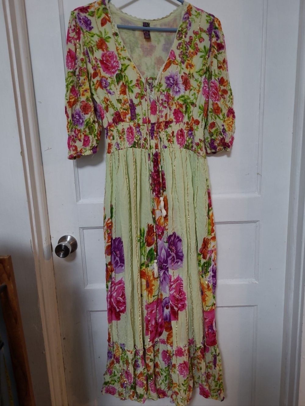Anthropologie Me 2 Magic Floral Flowy Maxi Dress Small Boho